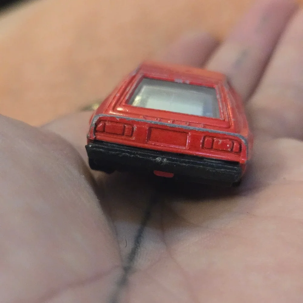 VTG Lotus Esprit Model Toy Race Car Red Diecast Toy Made In Hong Kong Flames
